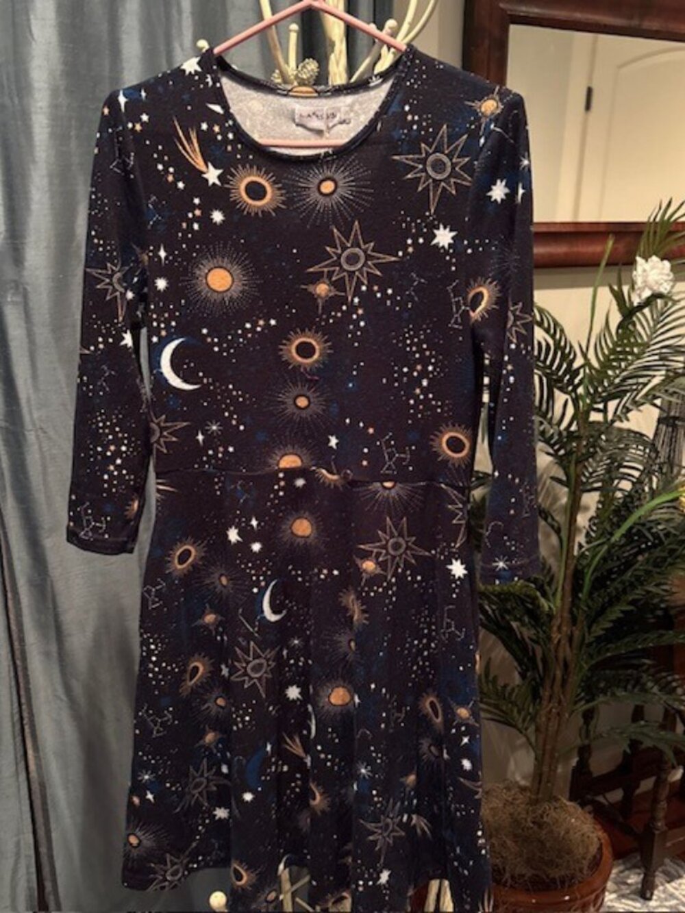 LA Soul Stars Moon Sun Dress New with Tags Small Halloween Solstice Astrology